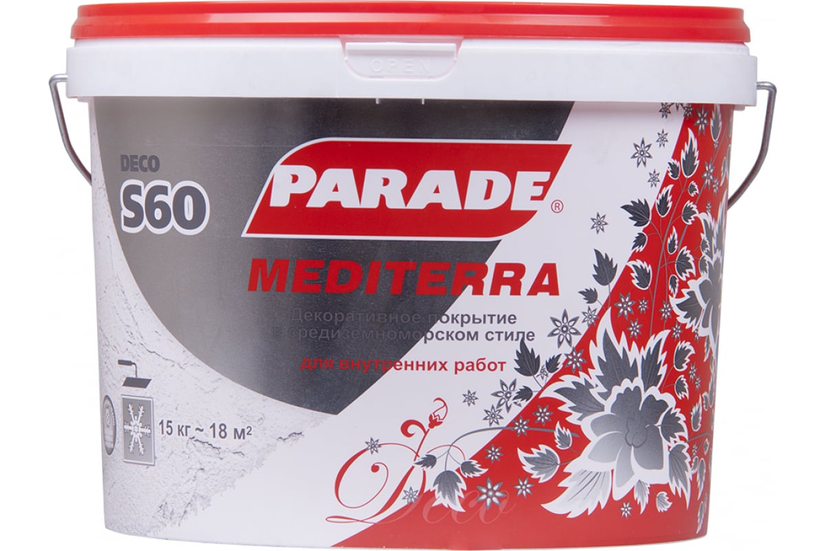 Декоративная штукатурка PARADE DECO MEDITERRA S60 с эффектом «старины» или «средиземноморья»