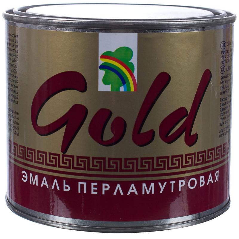 Эмаль декоративная акриловая Радуга GOLD , перламутровая, под золото  для наружных и внутренних работ