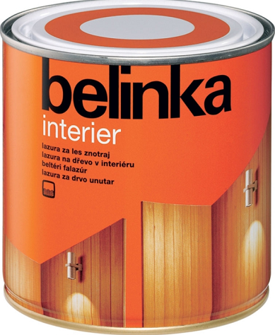Специальное декоративное лазурное текстурное покрытие Belinka Interier / Белинка Интерьер на водной основе для защиты всех сортов древесины внутри помещений.