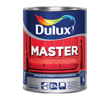 Краска алкидная Dulux Master / Дулюкс Мастер универсального применения для внешних и внутренних работ по металлическим и деревянным поверхностям