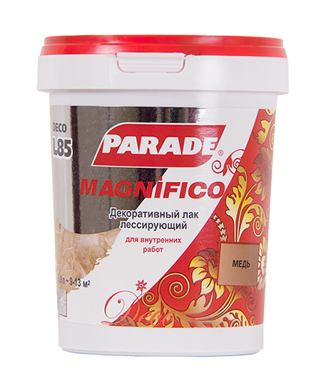 Лак декоративный PARADE DECO MAGNIFICO L85 с эффектом «перламутр» или «металлик»