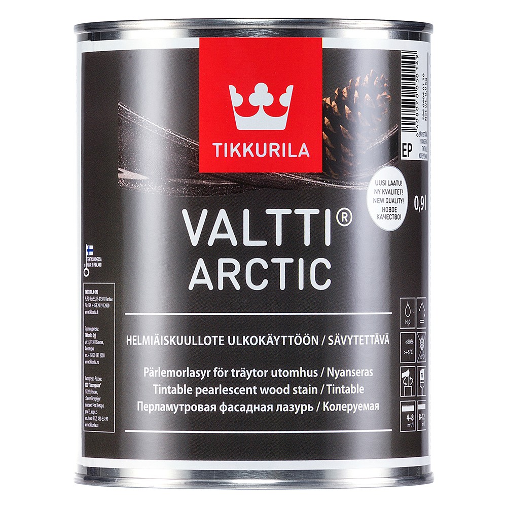Лазурь фасадная Tikkurila Valtti Arctic / Тиккурила Валтти Арктик перламутровая 