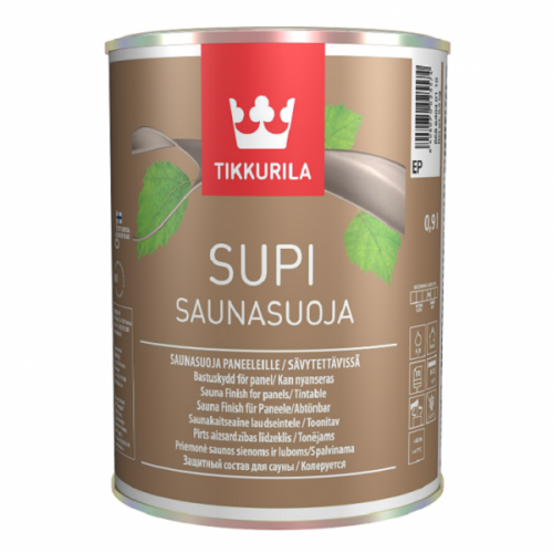 Защитный состав для стен и потолков в саунах и банях Tikkurila Supi Saunasuoja/Супи Саунасуоя