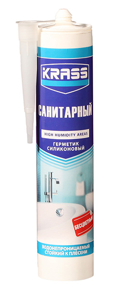 Герметик силиконовый санитарный КРАСС / KRASS Sanitary Silicone Sealant
